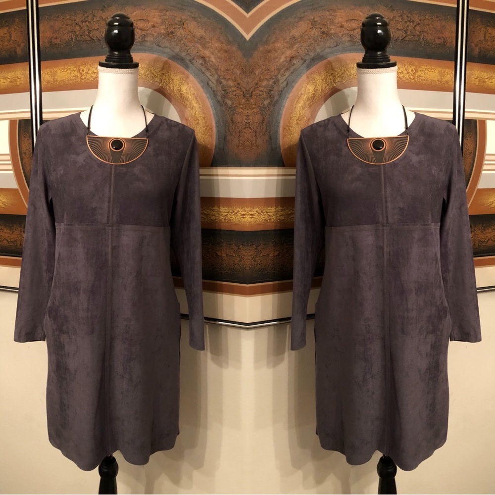 JOH Aurora Suede Slate Dress Sz Small